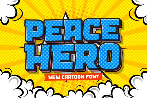 Peace Hero: Bold Cartoon Typography for Impactful Designs
